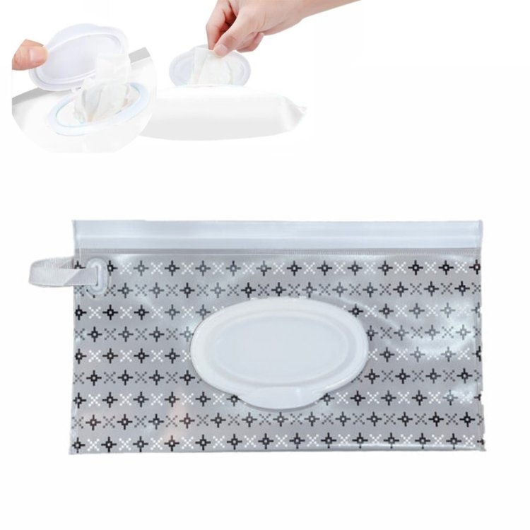 Estuche Porta Pañito Gris Negro