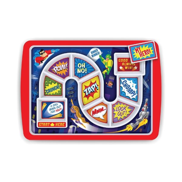 Plato Alimentación Bosque Súper Héroe