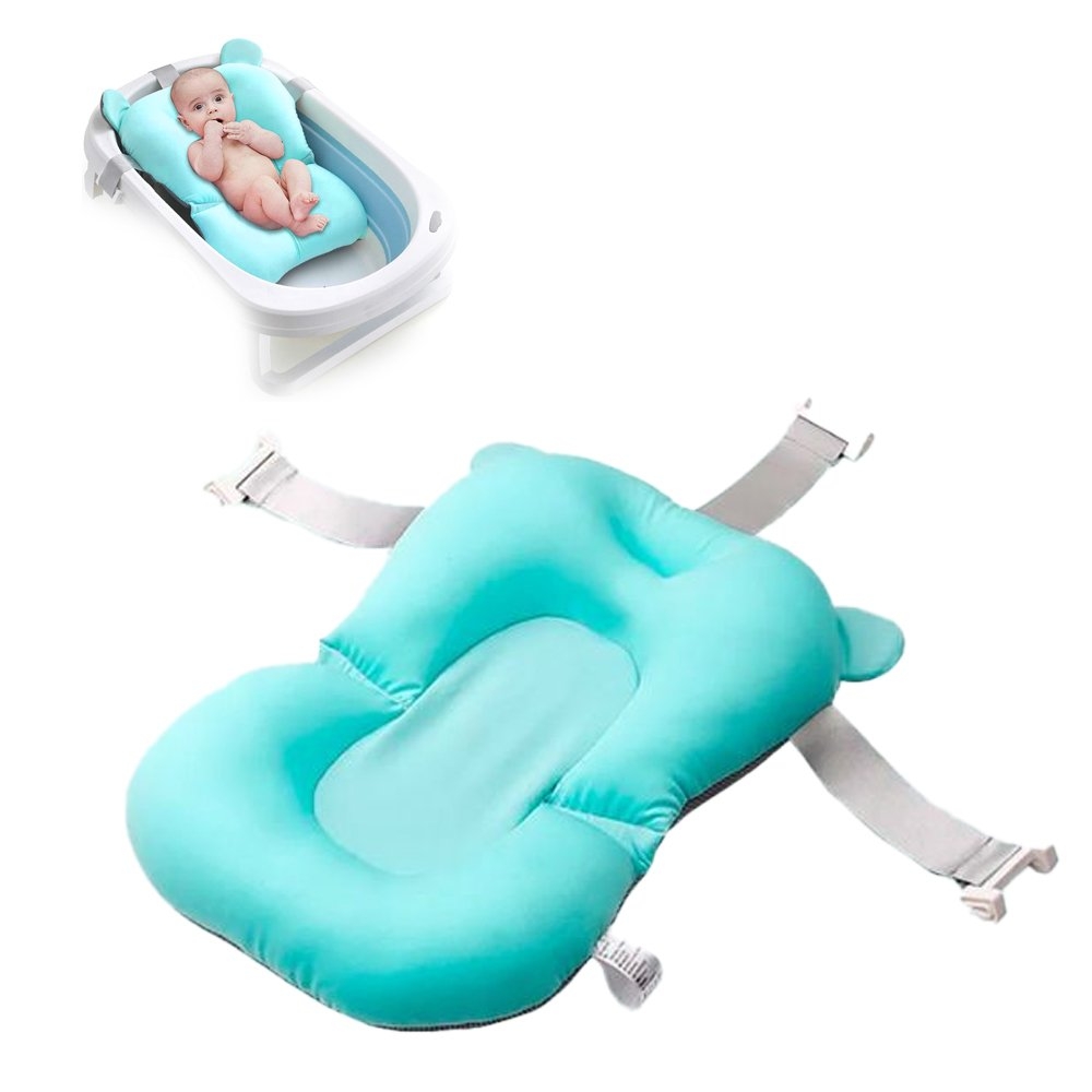 Malla Baño Acolchonada Oso Celeste