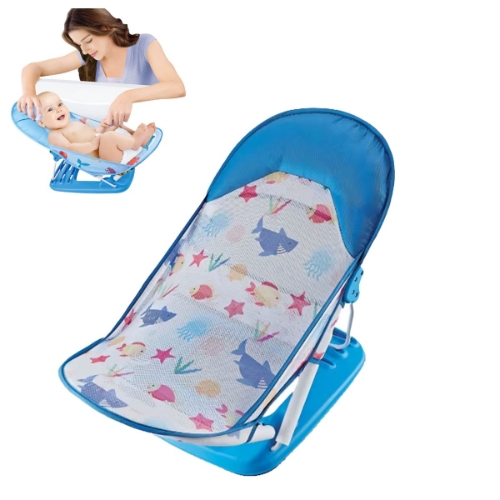 Asiento Ducha Bebé Malla Azul