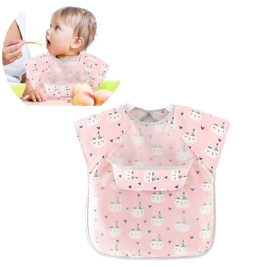 Babero Mangas Cortas Tela Conejo 2-4 Años