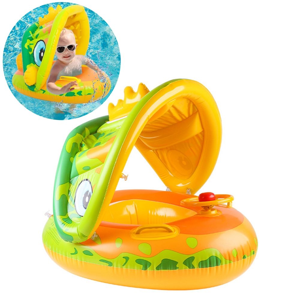 Flotador Piscina Techo Inflable Bebés Amarillo