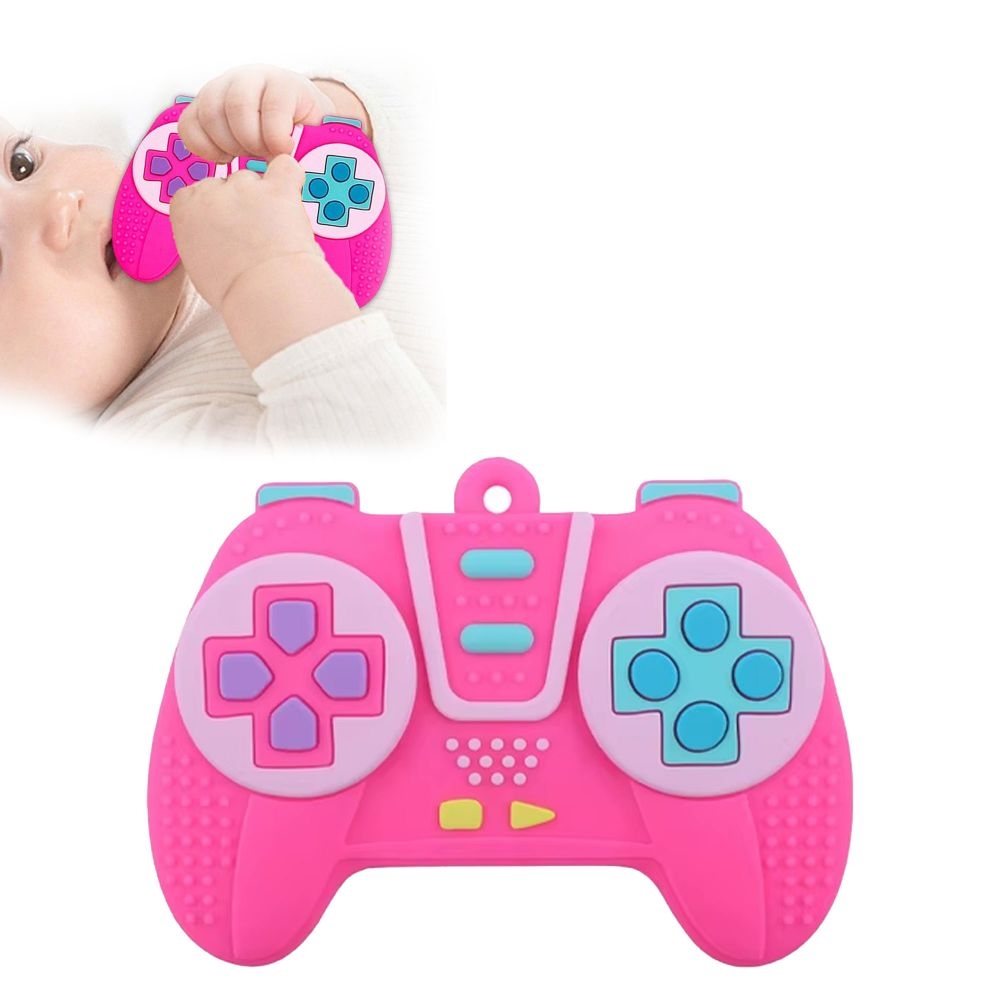 Masticador Silicón Bebés Palanca Play Rosa Lila