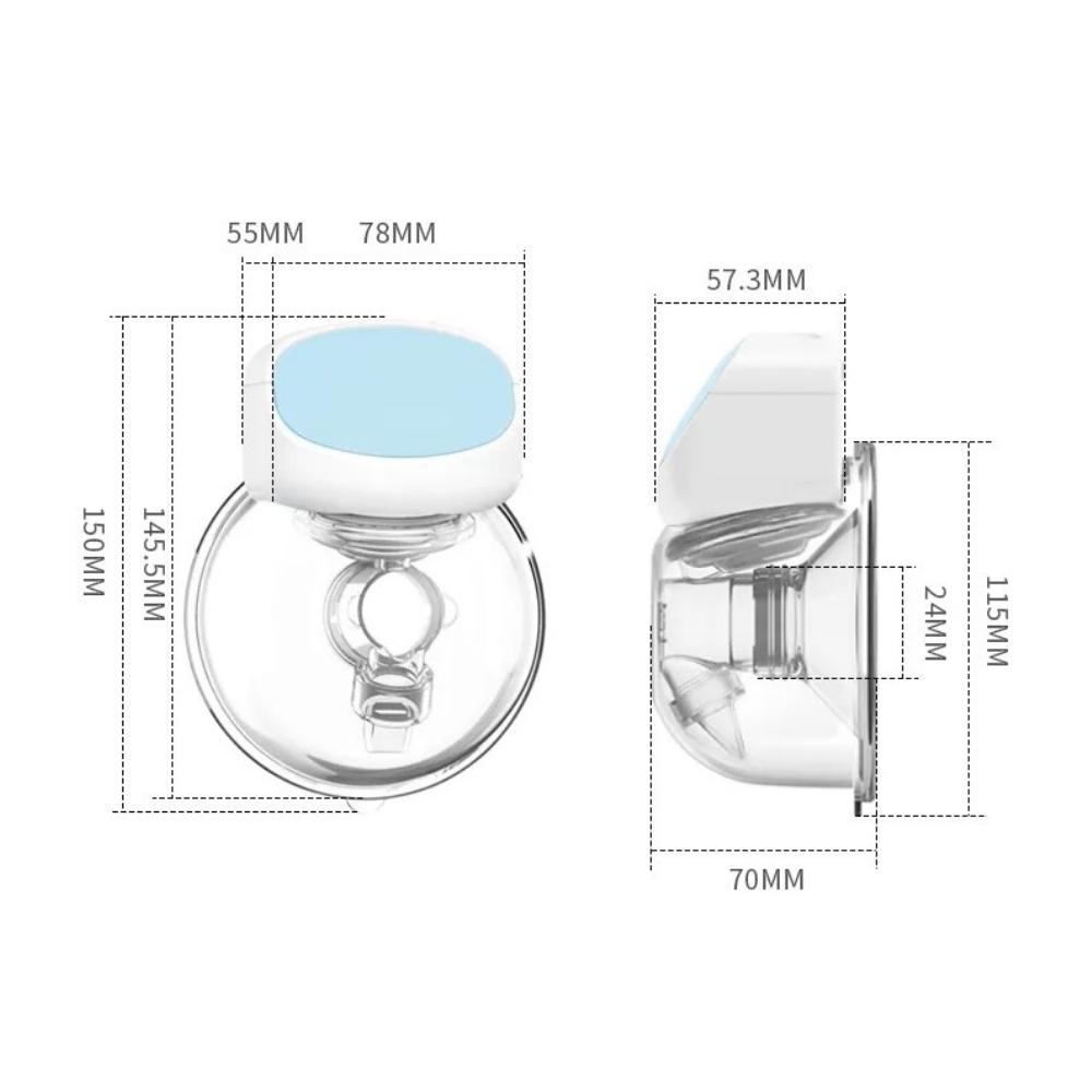Extractor de Leche Materna Inalámbrico Eléctrico S10 Celeste