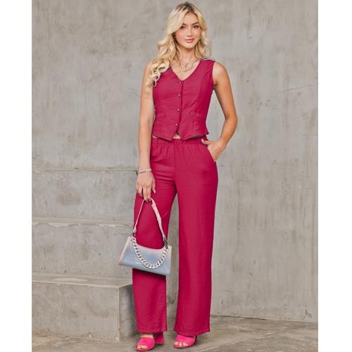 Conjunto Fucsia Dama Estilo Vibrante Atemporal