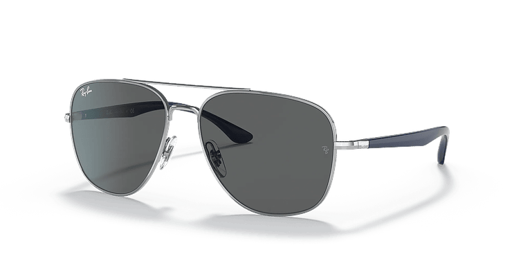 Ray-Ban Gafas de Sol Cuadradas Metal Plateado Modernas RB3683 003/B1 56-15