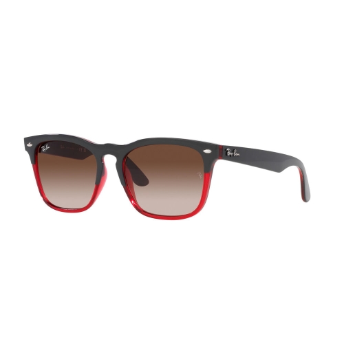 Ray-Ban Gafas de Sol Cuadradas Steve Pulido Gris Sobre Rojo Traslúcido RB4487 663113 54-18