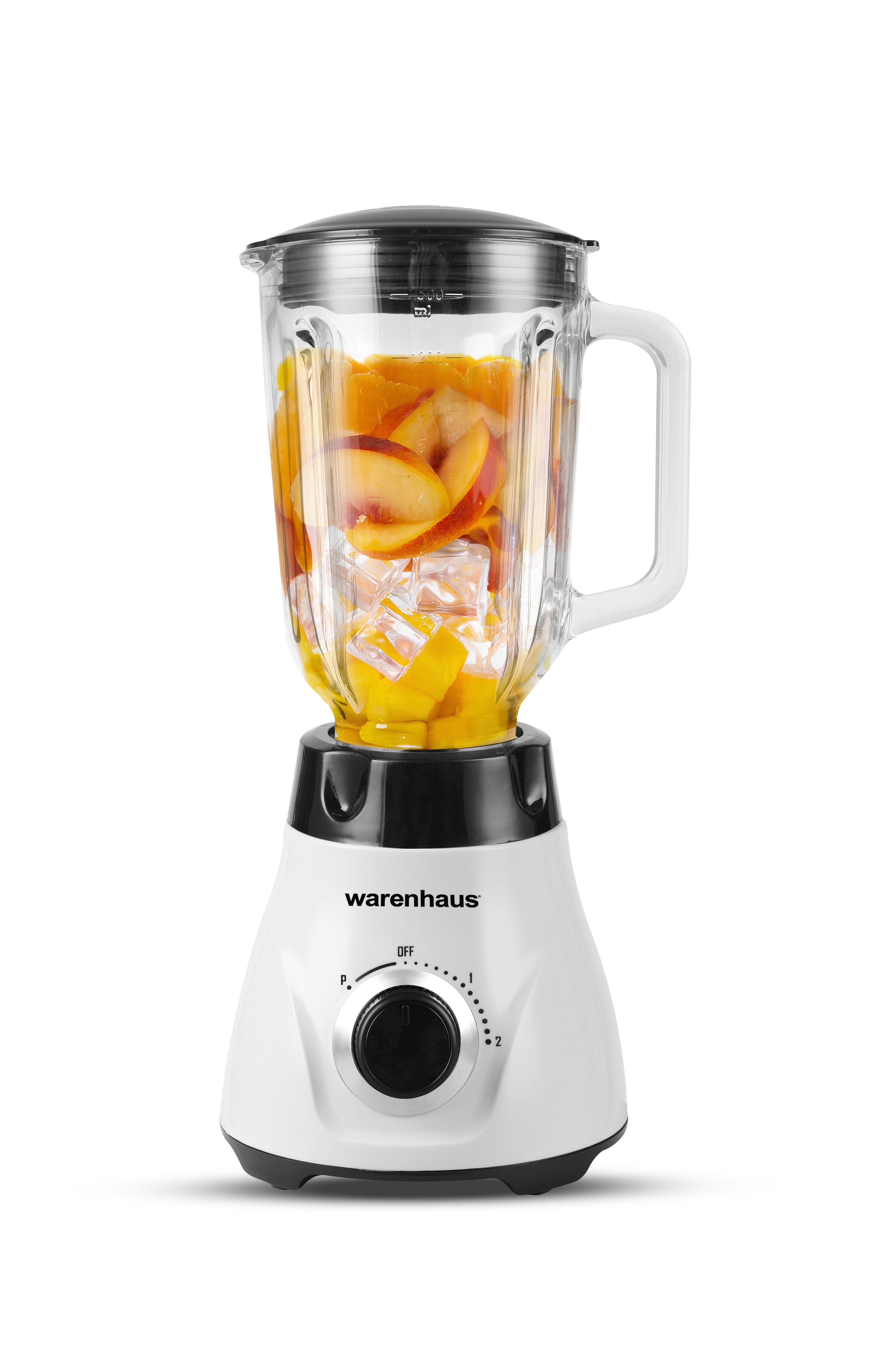 Licuadora 1.5L con Jarra de Vidrio Blanca | Warenhaus