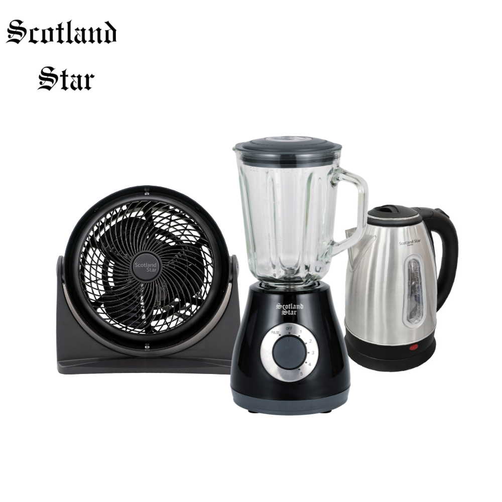 Combo Ventilador SS-VE89 + Licuadora SS-LC79 + Tetera MW-KT22 I Scotland