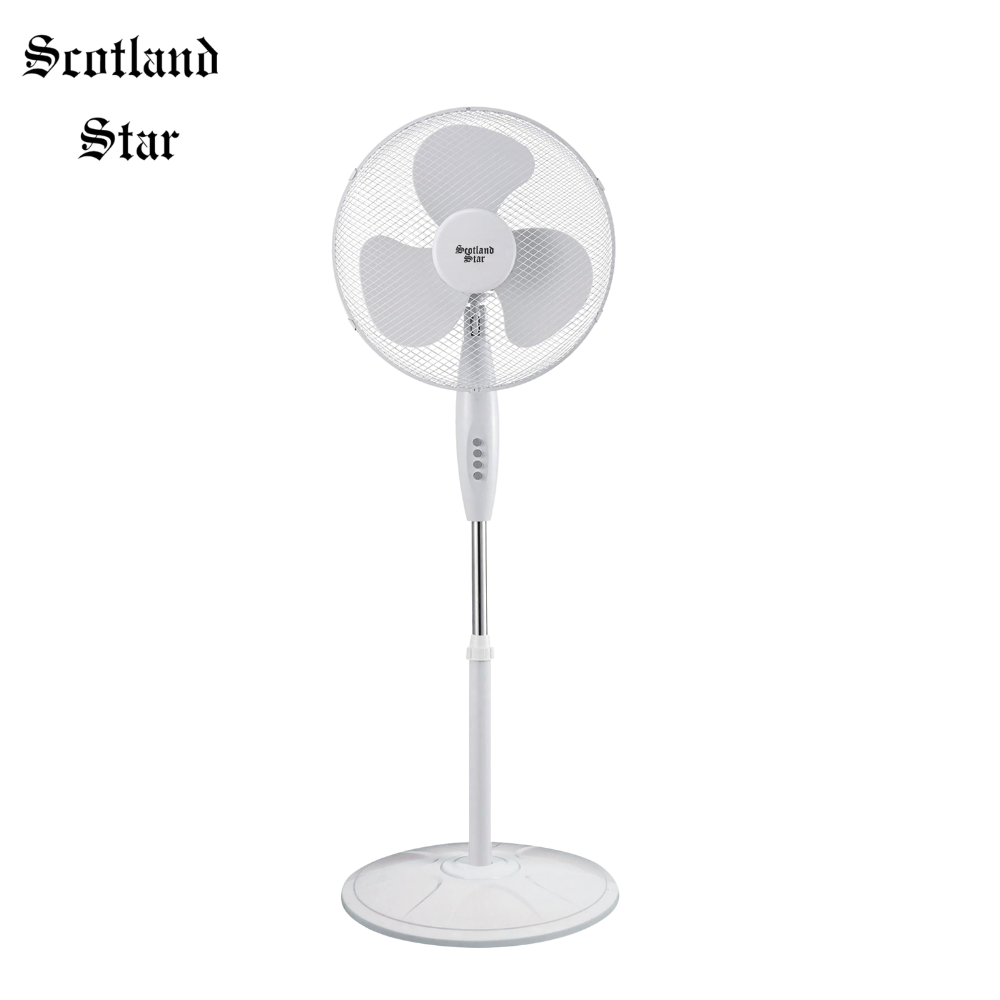 Ventilador de Pedestal 16" SS-VE84 Blanco | Scotland Star