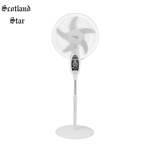 Ventilador de Pedestal Recargable LD-116  Blanco| Scotland Star