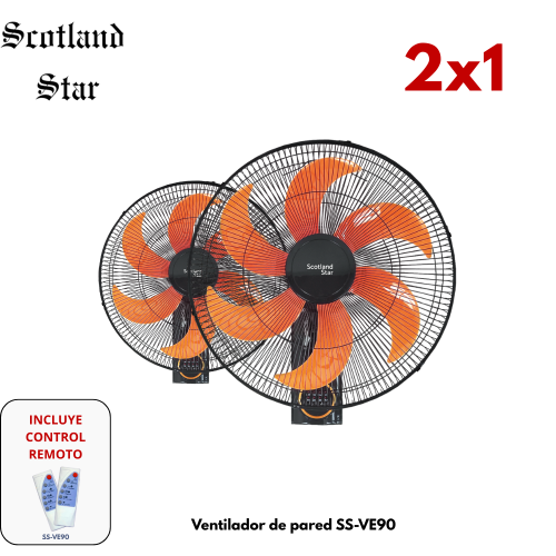 Combo Ventilador de Pared 18" SS-VE90 con Control Remoto