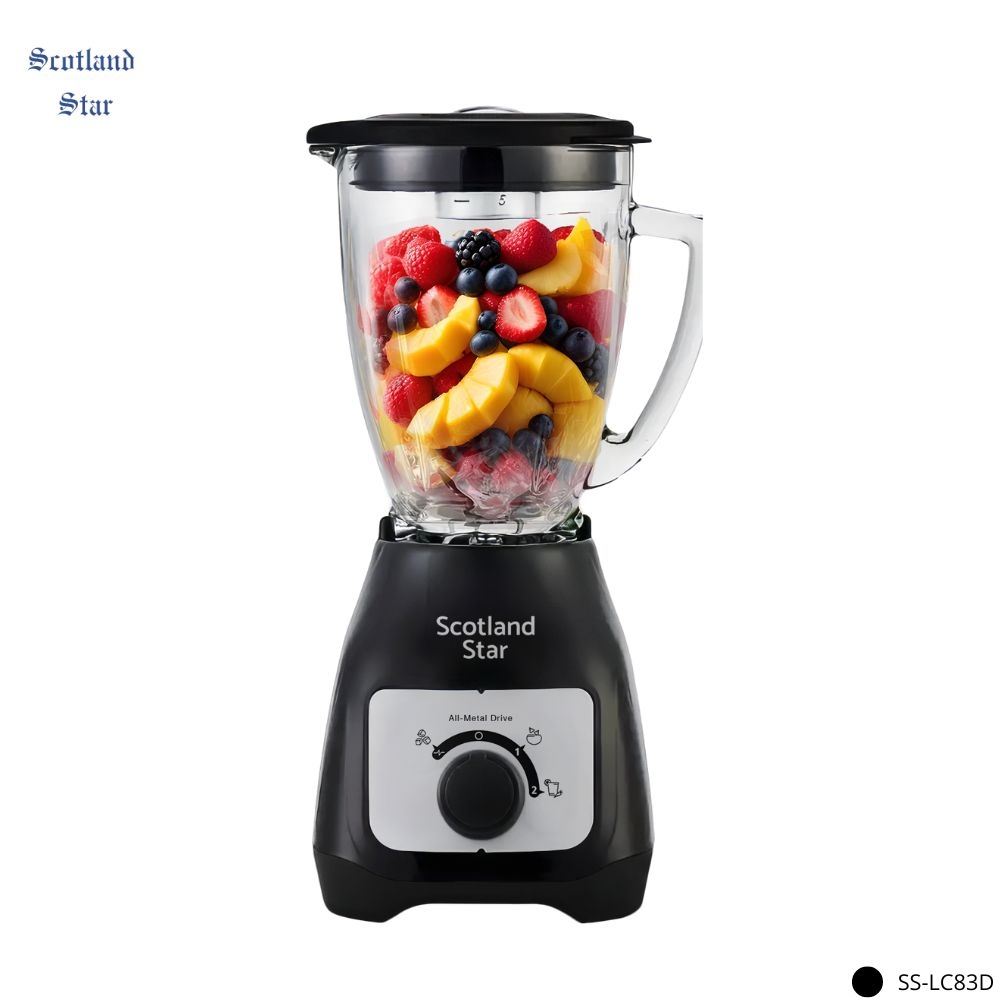 Licuadora Plástica SS-LC83D 1.25L 700W Negra | Scotland Star