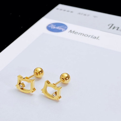 Aretes Huggie con Dije Bolita Colgante Dorados – Acero Inoxidable 304 PVD 18K | Diseño Diario