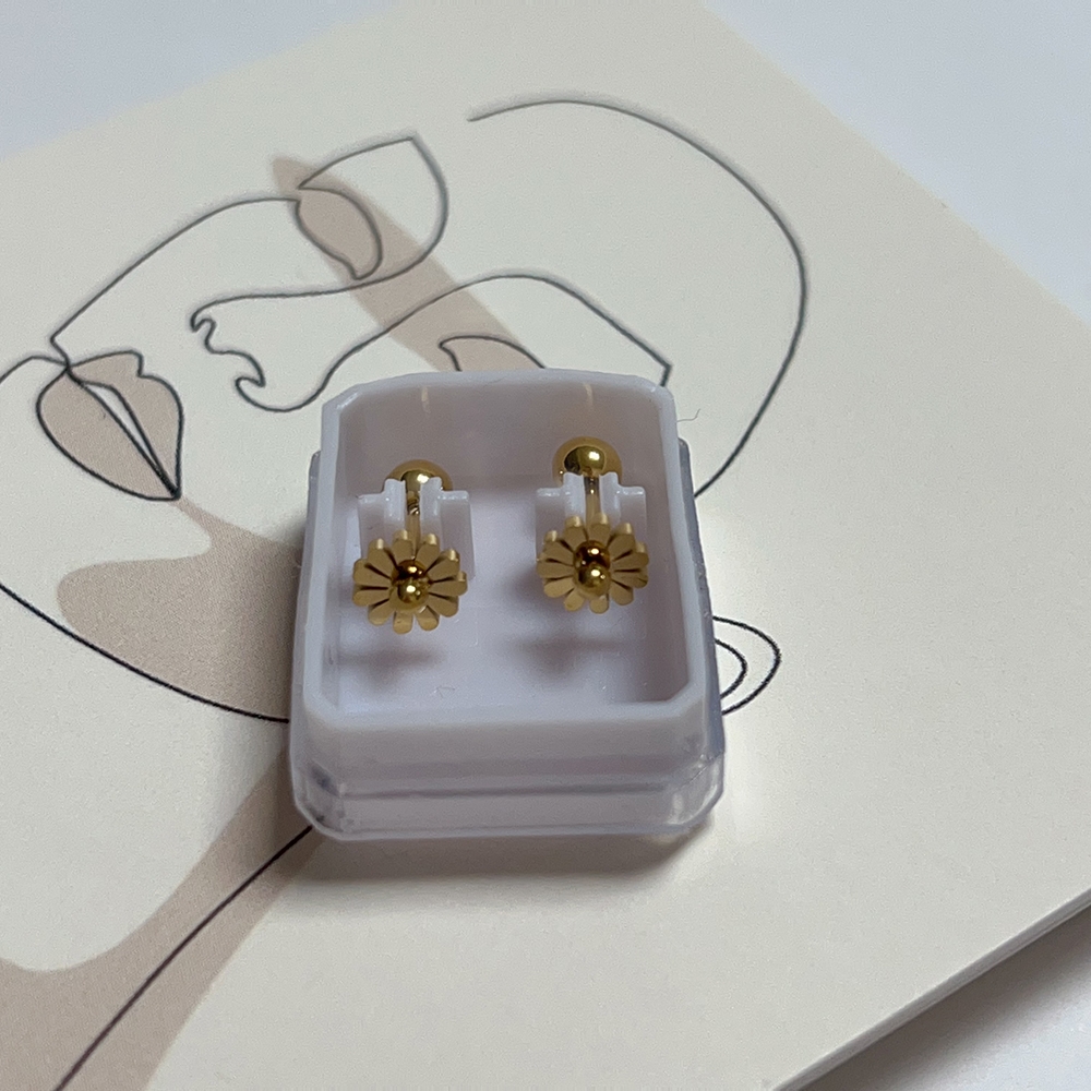 Aretes Huggie con Perla Colgante Dorados – Acero Inoxidable 304 PVD 18K | Diseño Elegante Clásico - Imagen 1