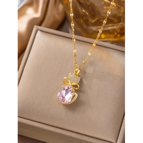 Collar Cadena con Dije Cubo Cristal Colorido Plateado – Acero Inoxidable 316L | Diseño Brillante Colgante