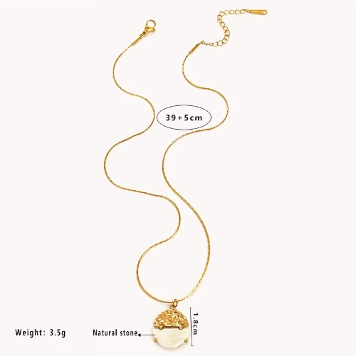 Collar Cadena Fina con Dije Esfera Dorado – Acero Inoxidable 304 | Diseño Bolita Minimalista
