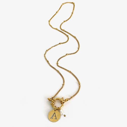 Collar Cadena con Dije Flor Margarita Plateado – Acero Inoxidable 316L | Diseño Floral Delicado
