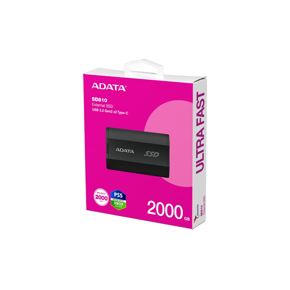 SSD/ADATA EXTERNO SD810 2TB 2000/2000MBS USB 3.2 GEN2 COMPATIBLE PS5 XBOX SERIES X