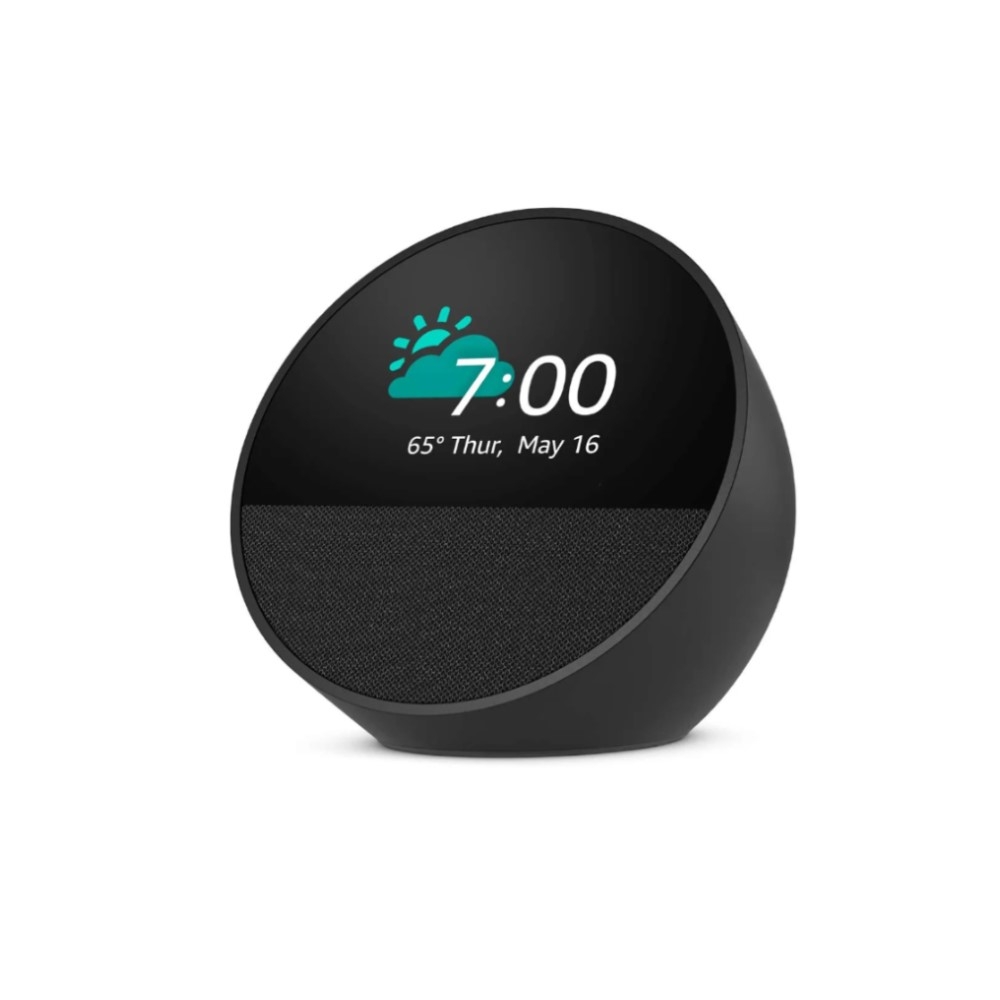 PARLANTE AMAZON ECHO SPOT NEGRO RELOJ ALARMA ALEXA PANT. 2.8 / 840268963422