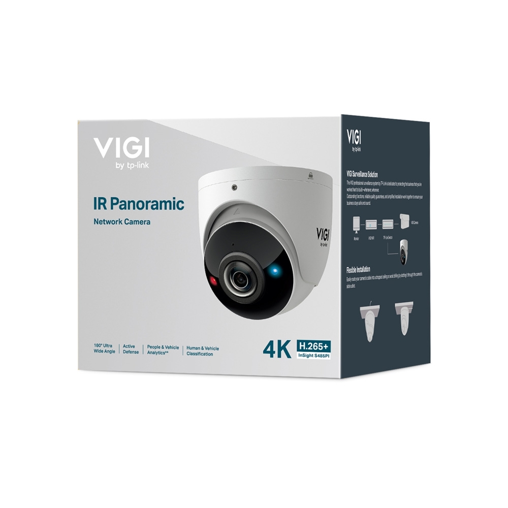 CAMARA TPLINK/VIGI INSIGHT S485PI/INFRARROJO/4K 8MP/MICROSD/ANALISIS DE PERSONAS Y VEHICULOS/POE