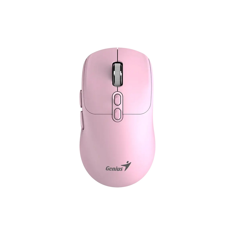 MOUSE GENIUS/NX-8080S WIRELESS Y BT ROSADO/AI COPILOT /7 BOTONES /1600 DPI /PILA AA /WIN MAC CHROM