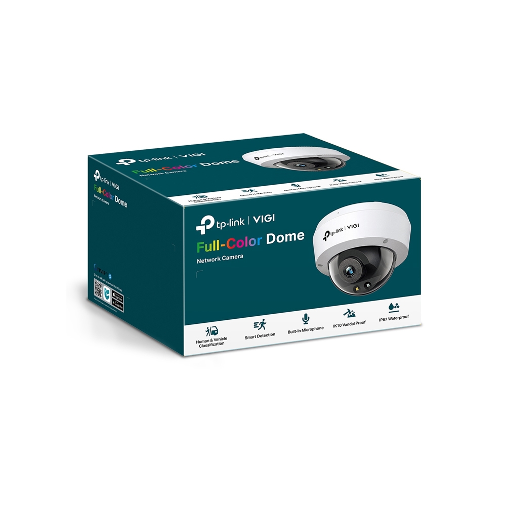 CAMARA TPLINK/VIGI C240 2.8MM/4 MP/FULL COLOR/ANTIVANDALICA/EVENTO INTELIGENTE/MICROSD/NO WIFI/POE