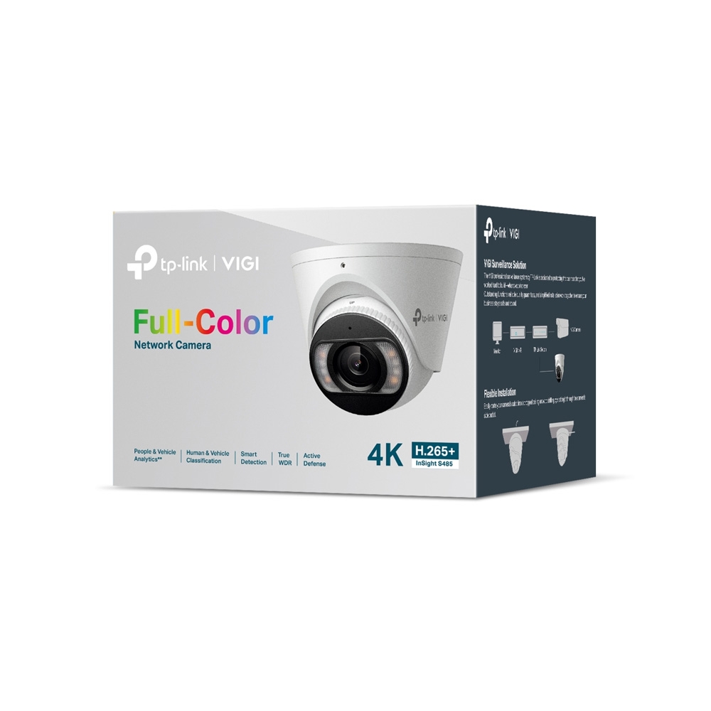 CAMARA TPLINK/VIGI INSIGHT S485 -2.8MM/FULL COLOR/4K 8MP/MICROSD/EVENTOS INTELIGENTES/POE/IP67
